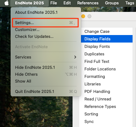 Endnote Mac Icon Set Preferences - EndNote 2025 for Mac - Subject and Research Guides at ...