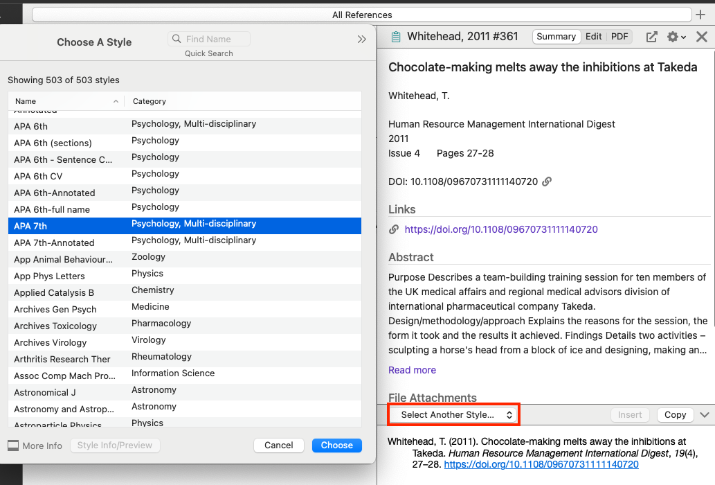 Set Output Style - EndNote 2025 for Mac - Subject and Research Guides ...