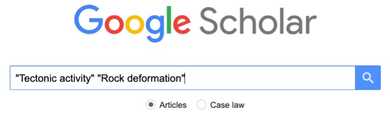 Google Scholar - Tectonic activity Rock deformation