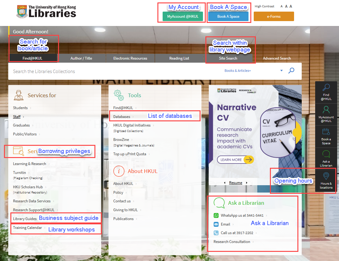 Library Website Features Introduction