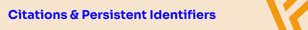 Citations & Persistent Identifiers