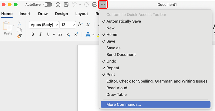 Other useful functions - Word for graduate researchers using Mac ...