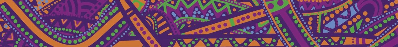 Colourful design representing the Brisbane River.