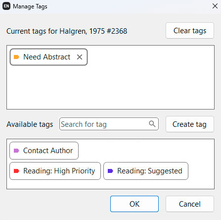 managing tags in endnote desktop
