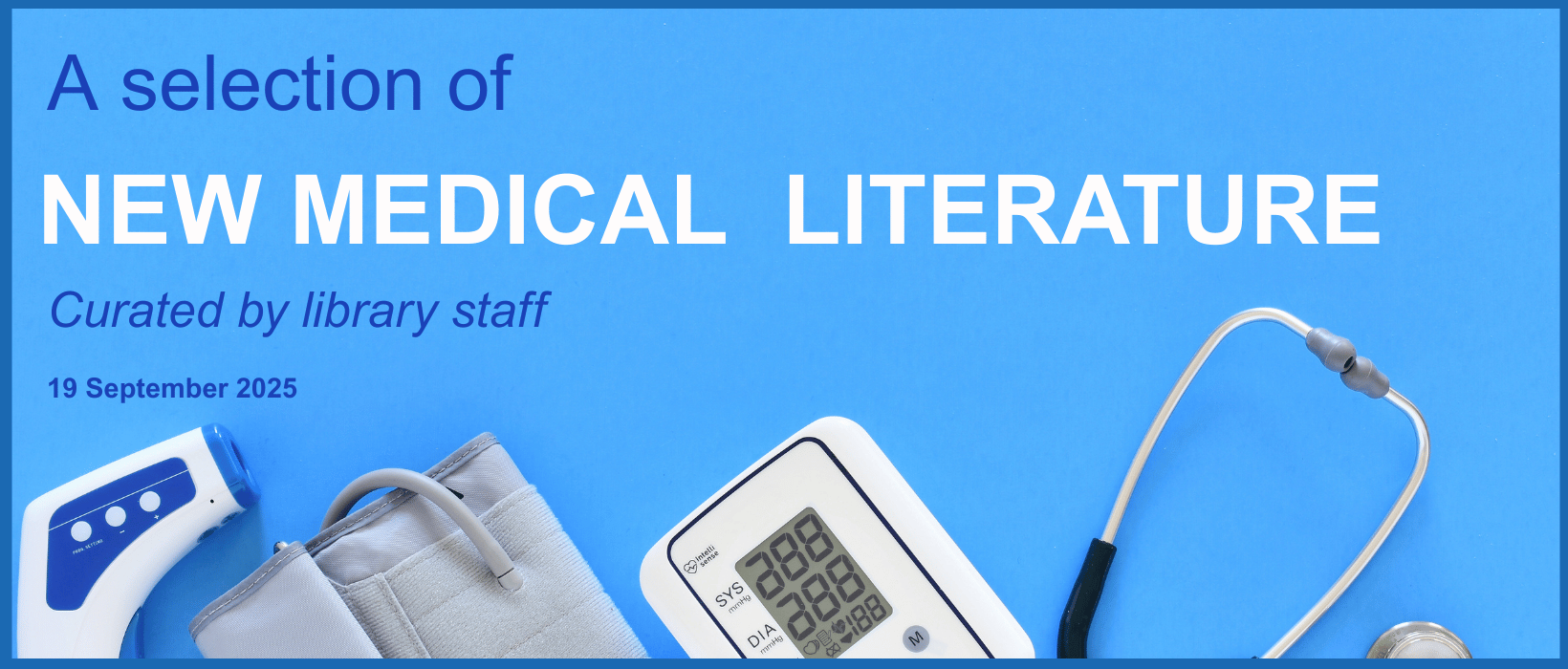blue background new medical literature