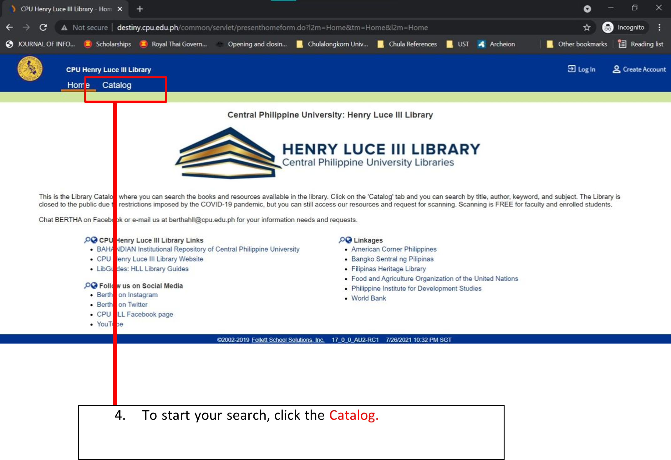 Opac Library Sign OPAC - College of Theology - Henry Luce III Library LibGuides at ...