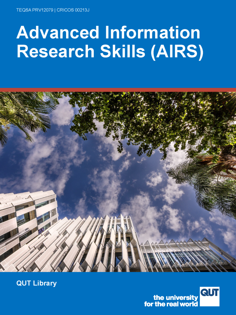 AIRS textbook - Course guide: Education HDRs - Library guides at QUT