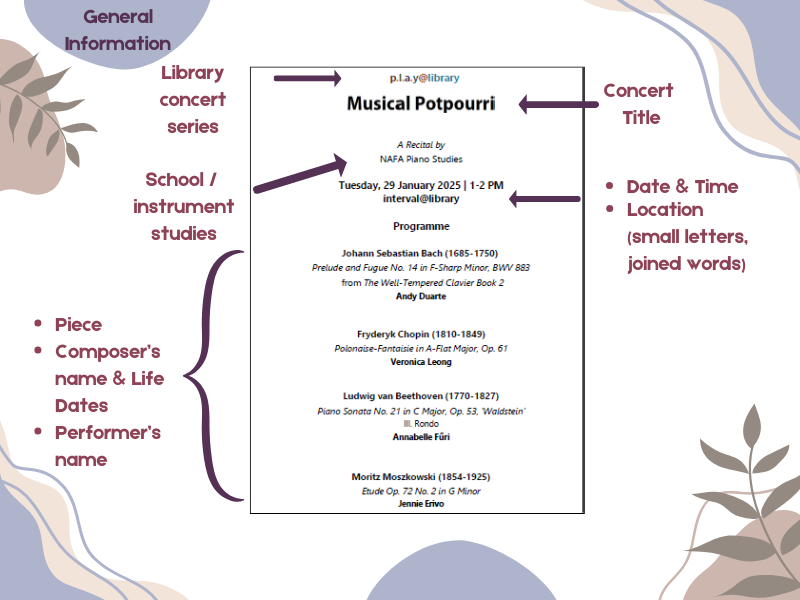 Programme - p.l.a.y@library Series Recital Templates - LibGuides at ...