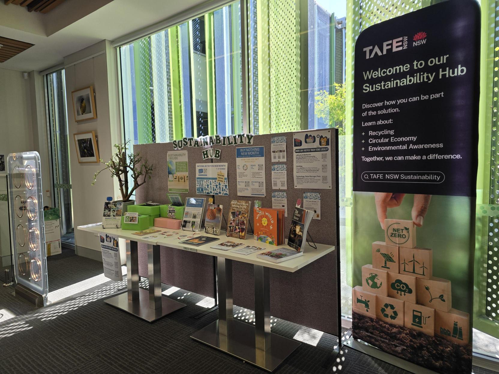 Nepean Sustainability Hub Buy Nothin New display