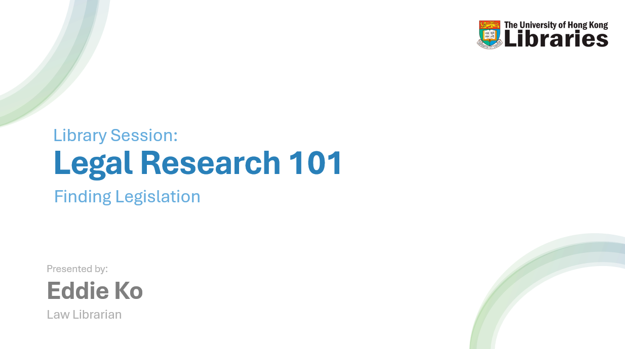 Video: Finding Legislation