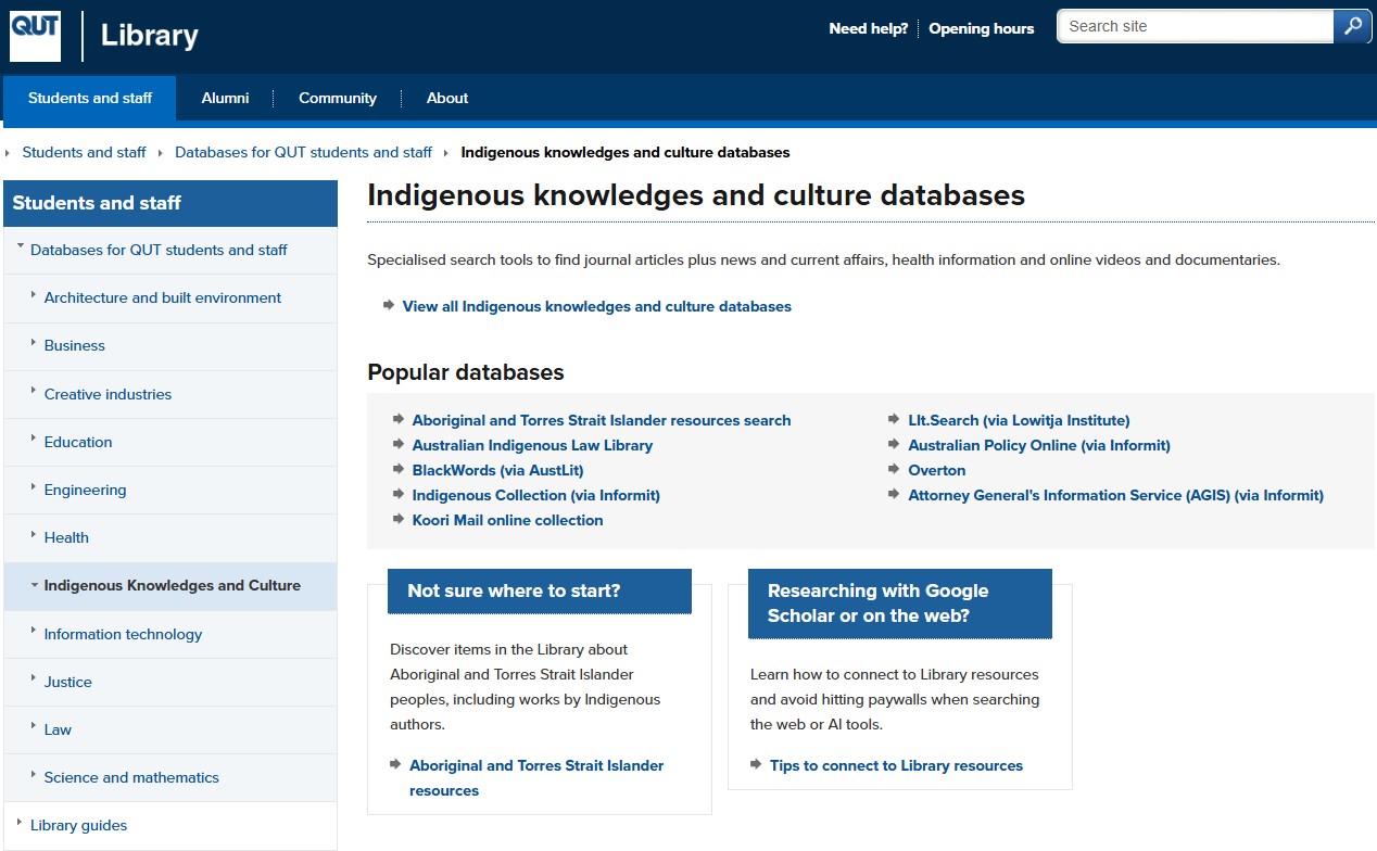 Finding Aboriginal and Torres Strait Islander Resources - Course guide ...