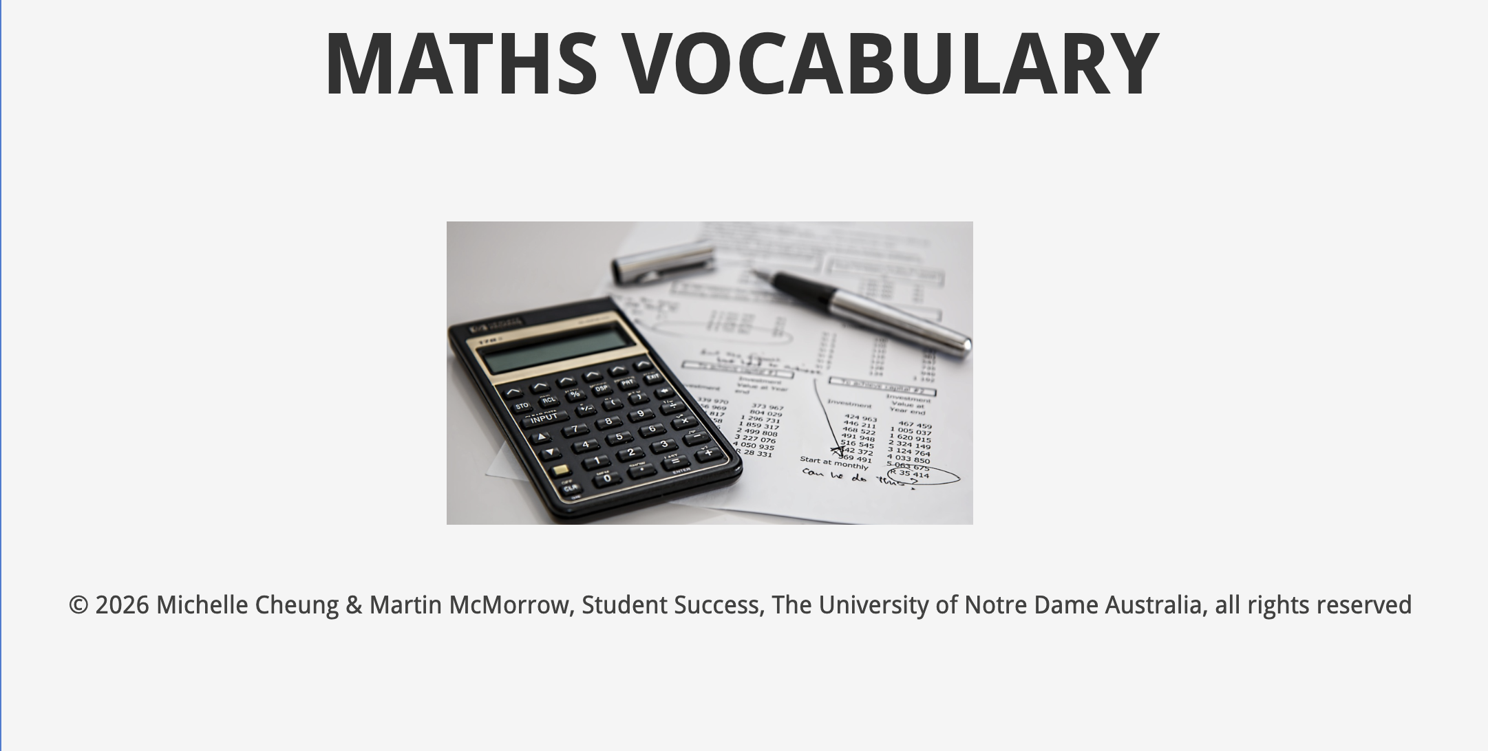 Topic Vocabulary - English language resources - University Library at ...
