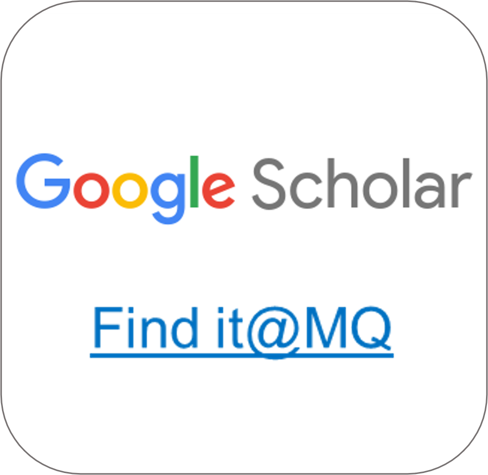 Google Scholar Findit@Mq icon