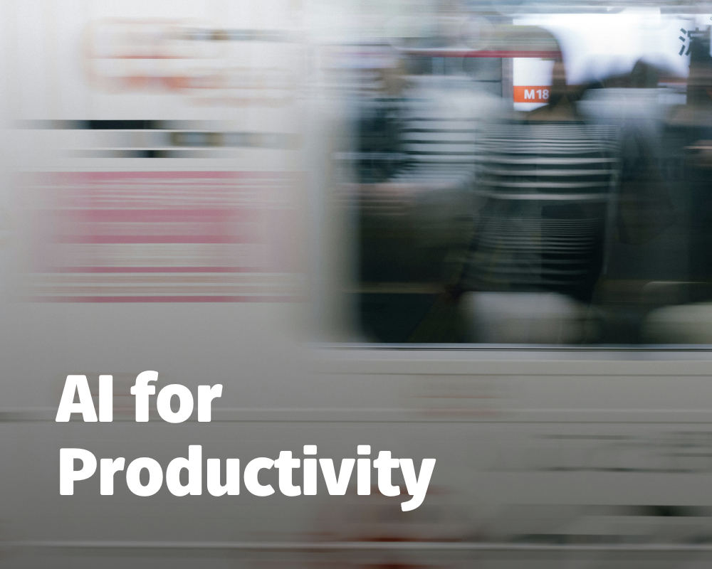Click on this tile to find information on AI for productivity