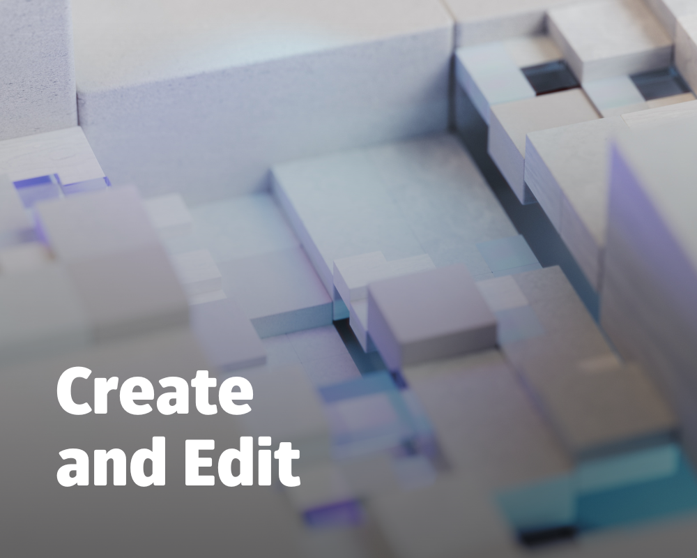 Click on this tile to find information for staff on using AI to Create and Edit