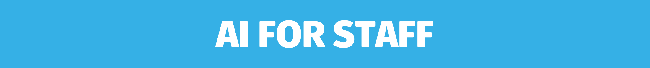Page banner - AI for staff