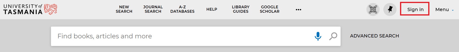 Sign in library search image
