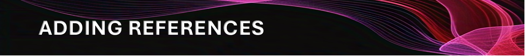 Banner image for adding references page