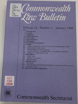 Commonwealth law bulletin