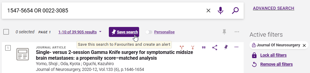 Save options and alerts - Guide to using Library Search - Library ...