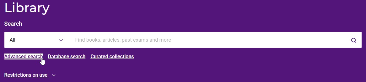Advanced Search link