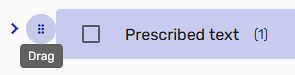 Screenshot showing drag icon handle used to move sections.