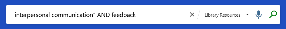 Search for interpersonal communication and feedback