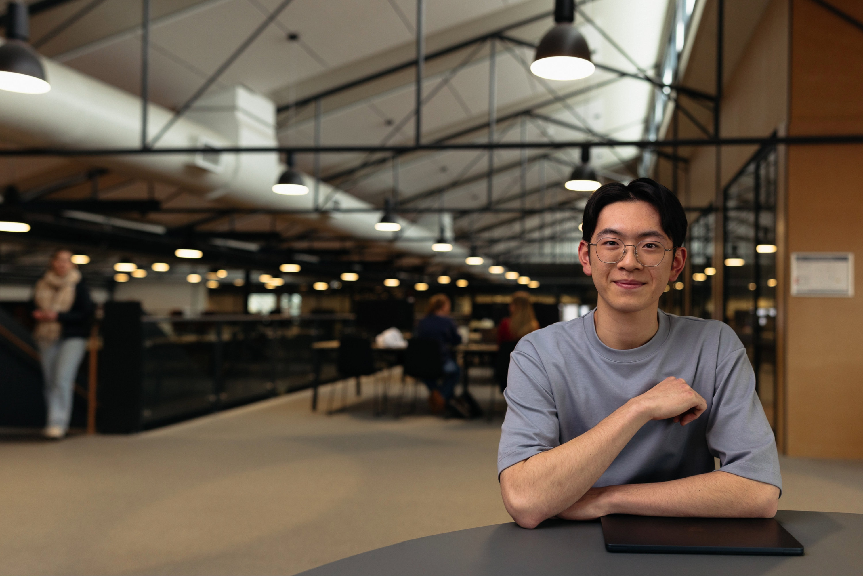 second floor study space at Michael J M Wright Library