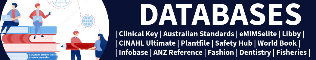 Click to access an A to Z list of our databases, accessible with your TAFE staff or student account