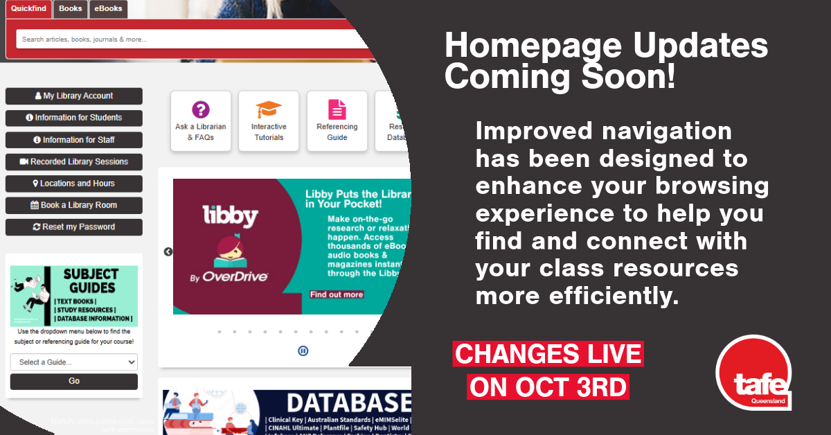 Homepage Navigation and accessiblilty upgrades to go live October third