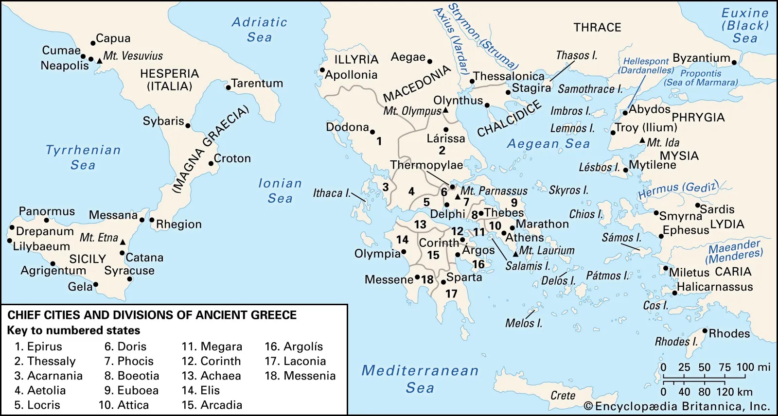map of ancient Greece