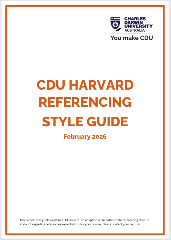 Home - CDU Harvard Referencing - Subject guides at Charles Darwin ...