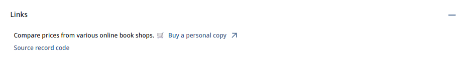Screenshot of Library Search showing link to compare prices