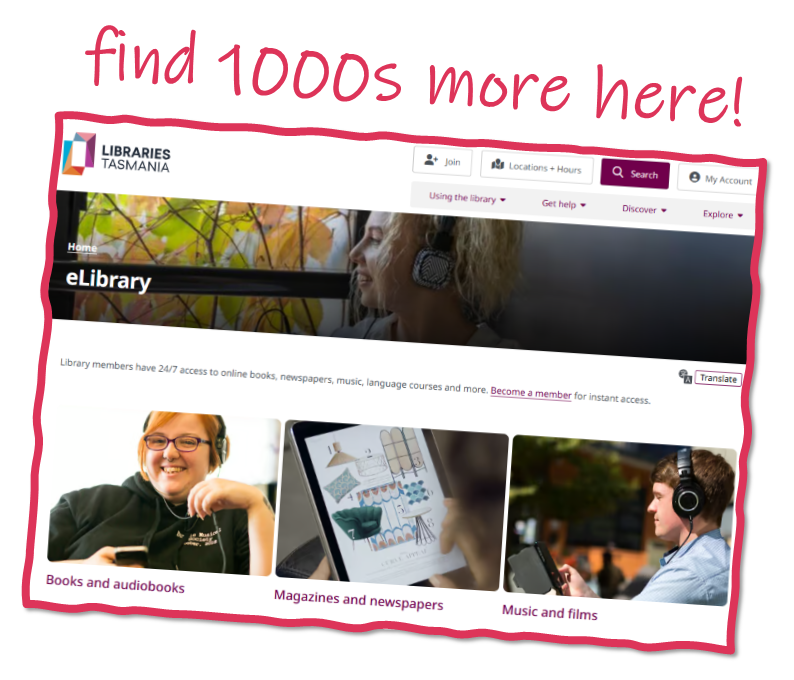 Link to Libraries Tasmania eLibrary